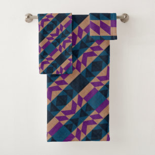 Native American Aztec Pattern Bath Towel Set