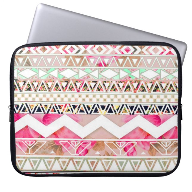 Native American Aztec Pattern Laptop Sleeve (Front)