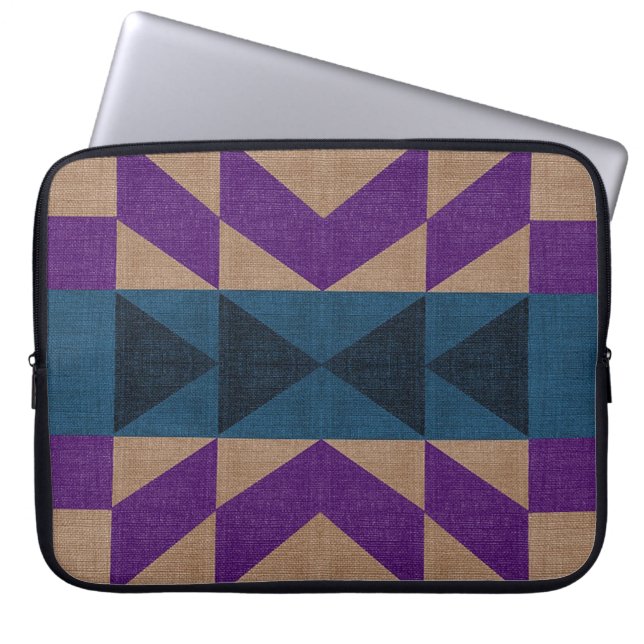 Native American Aztec Pattern Laptop Sleeve (Front)
