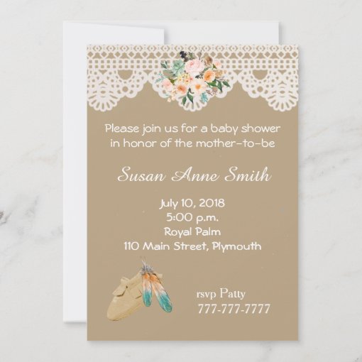 Native American Baby Boy Baby Shower Invitation | Zazzle