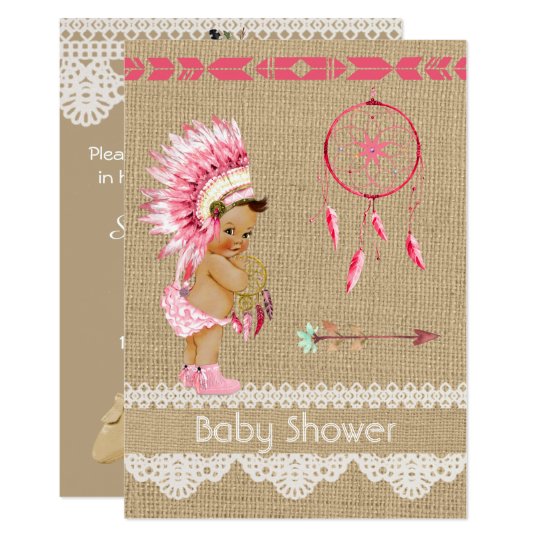 Native American Baby Girl Baby Shower Invitation | Zazzle.com