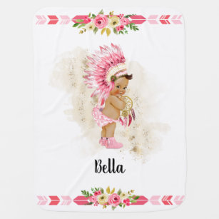Native American Baby Girl Nursery Blanket Personal