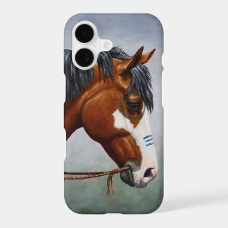 Native American Bay Pinto War Horse iPhone 17 Case