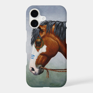 Native American Bay Pinto War Horse iPhone 17 Case