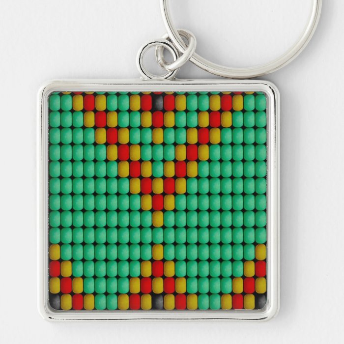 Native American Bead Pattern Key Chain