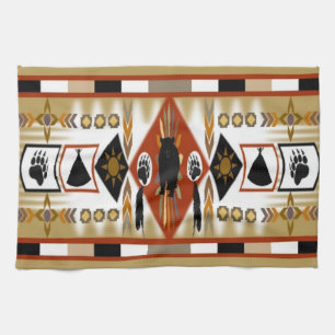 Native American Bear Clan Kitchen Towels