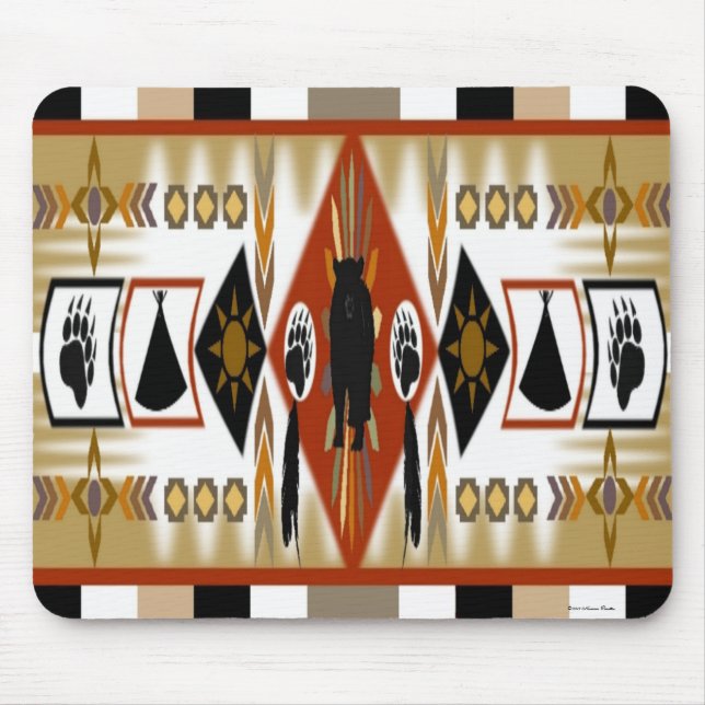 Native American Bear Clan Mousepad (Front)