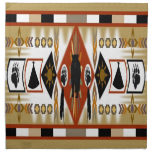 Native American Bear Clan Napkins
