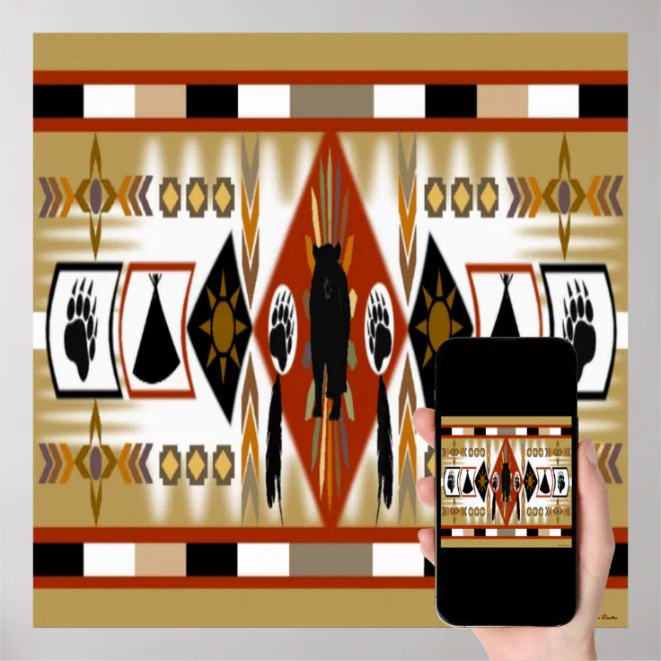 Native American Bear Clan Poster Zazzle