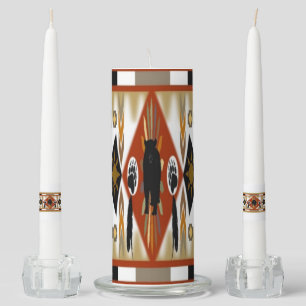 Native American Bear Clan Unity Candle Set