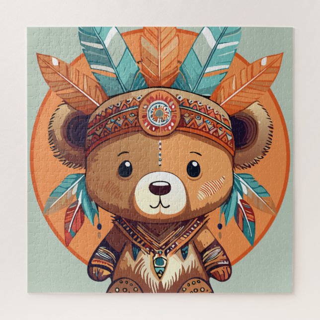 Native American Bear Jigsaw Puzzle (Vertical)