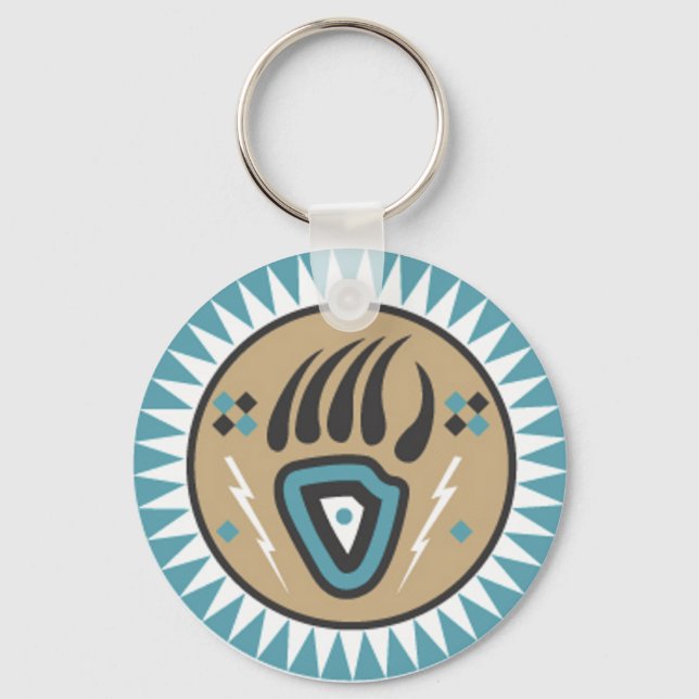 Native American Bear Paw Keychain (Front)