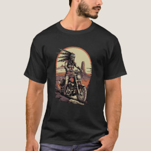 Native American bikes Motorcycle Indian Bikers old T-Shirt