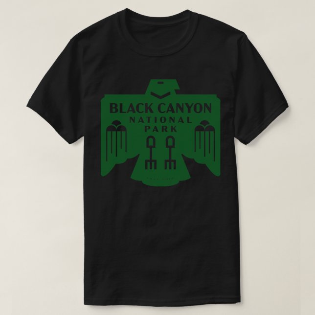 Native American Bird Black Canyon National Park Gr T-Shirt (Design Front)