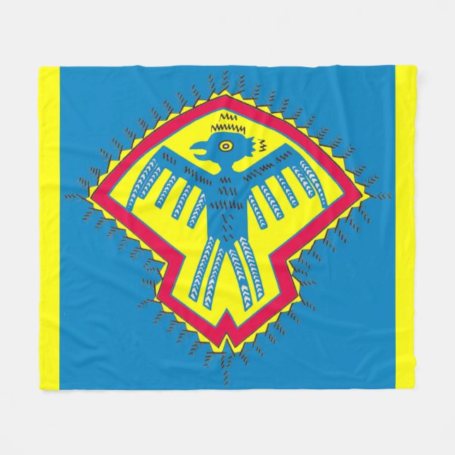 Native American bird symbol Fleece Blanket (Front (Horizontal))