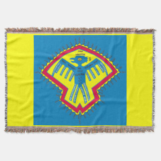 Native American bird Throw Blanket