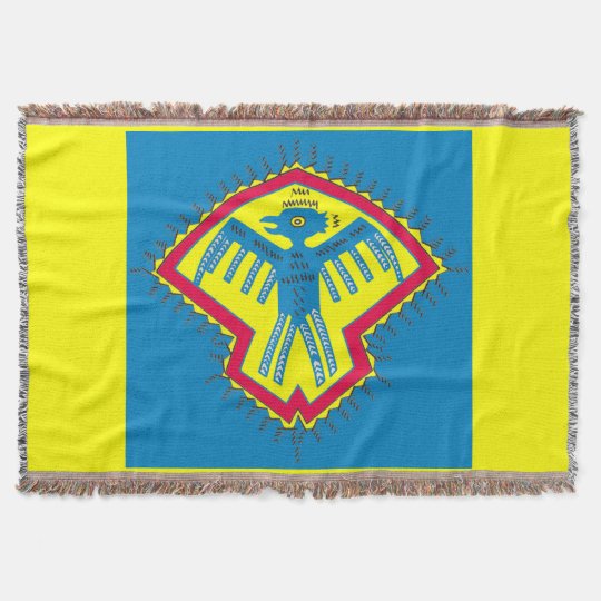 Native American bird Throw Blanket