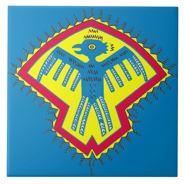 Native American bird Tile (Front)
