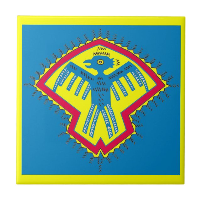 Native American bird Tile (Front)