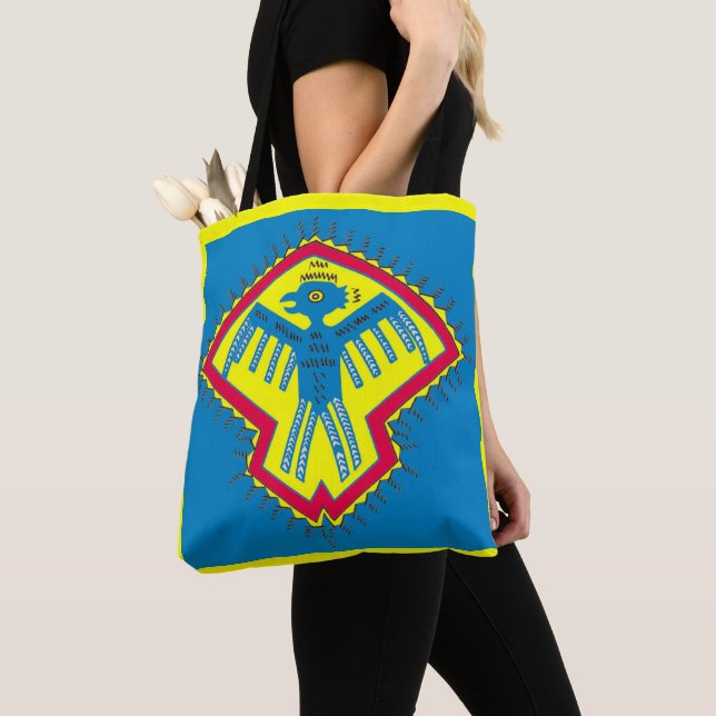 Native American bird Tote Bag (Close Up)