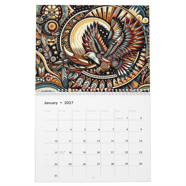 Native American Birds Calendar (Jan 2027)