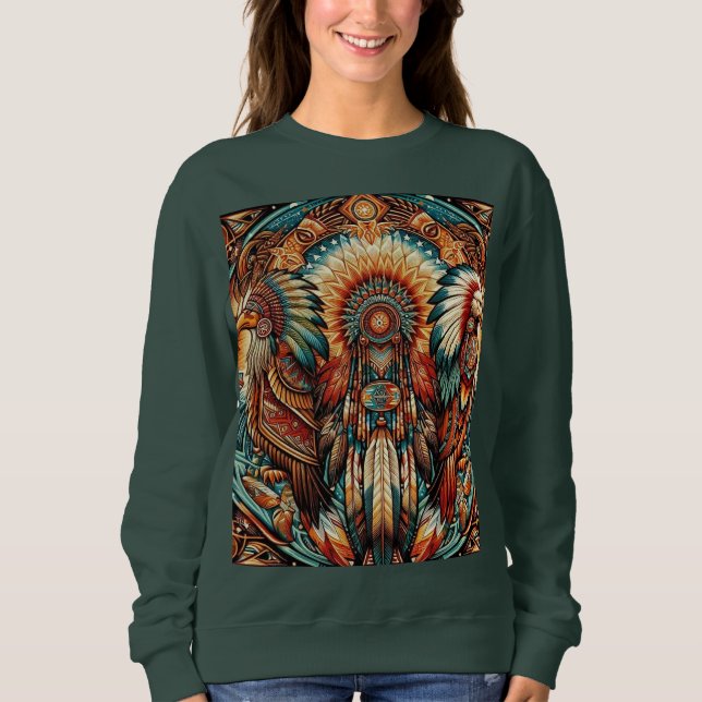 Native American Birds Sweatshirt (Front)