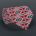 Native American Blanket Tie<br><div class="desc">Beautiful Native American Two Gray Hill Blanket design in red, black, gray, and white.</div>