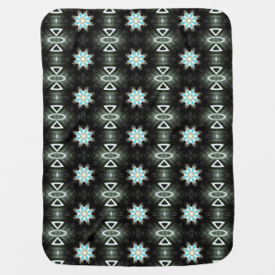 native american blue star-burst baby blanket