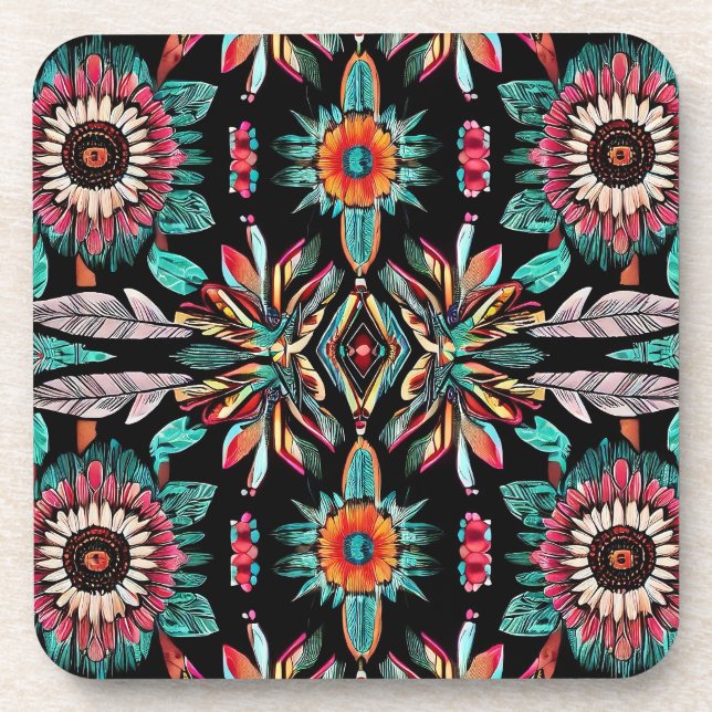 Native American Bohemain Beverage Coaster (Front)