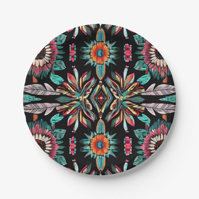 Native American Bohemain Paper Plates (Front)