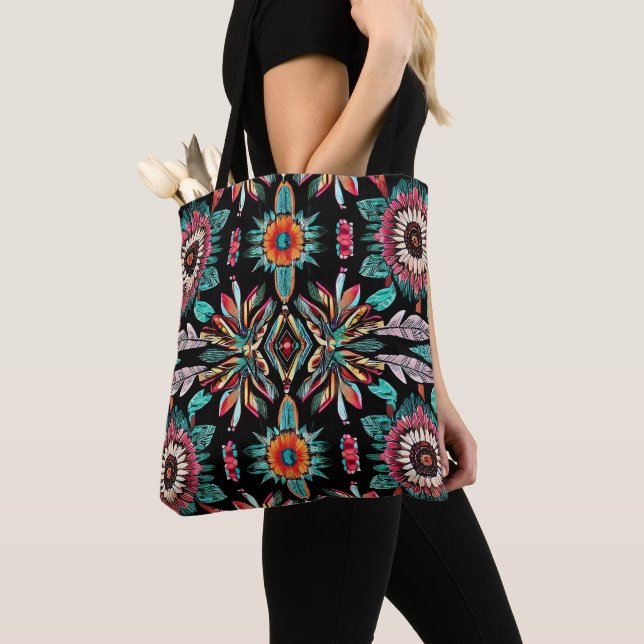 Native American Bohemain Tote Bag (Close Up)