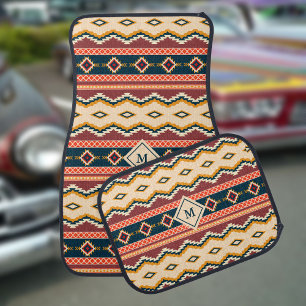 Native American Boho Culture Tribal geometric Car Floor Mat