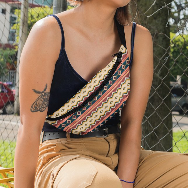 Native American Boho Culture Tribal geometric Fanny Pack (Creator Uploaded)