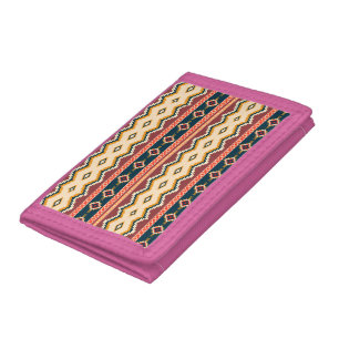Native American Boho Culture Tribal geometric Tri-fold Wallet