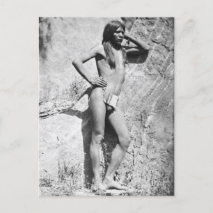 Native American brave Postcard