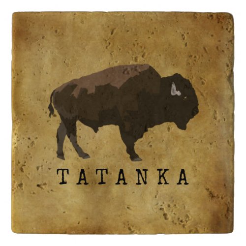 Native American Buffalo  Bison  Tatanka Drawing Trivet