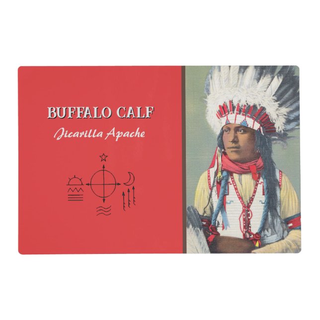 Native American Buffalo Calf Placemat (Front)