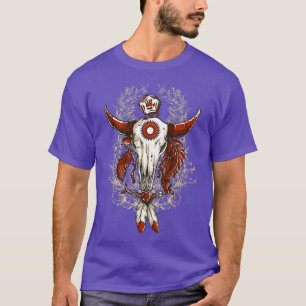 NATIVE AMERICAN BUFFALO SKULL T-Shirt
