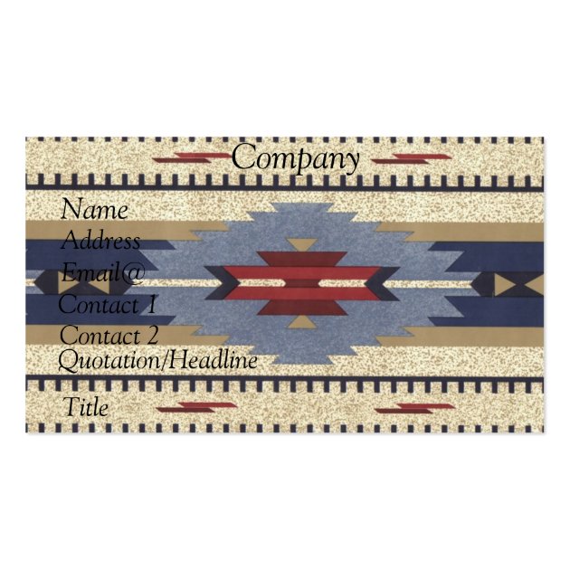 Native american calendar 2012 business card