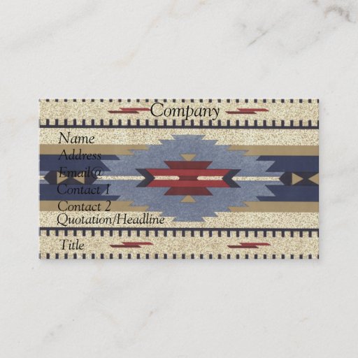 Customizable Native American Calendar 2012 Business Card