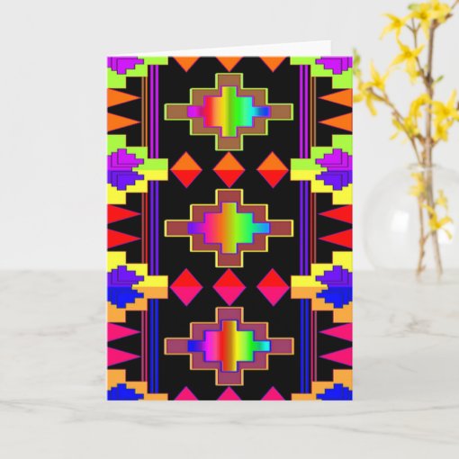 Red Native Card Design Native American Cards | Zazzle