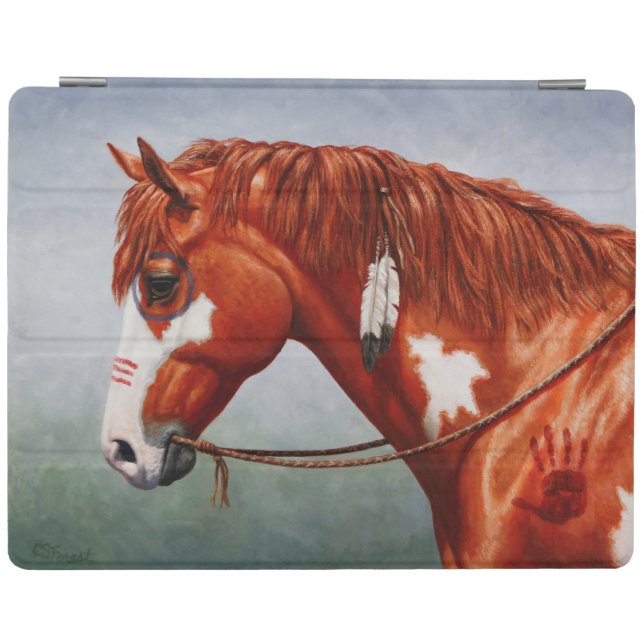 Native American Chestnut Pinto War Horse iPad Smart Cover (Horizontal)