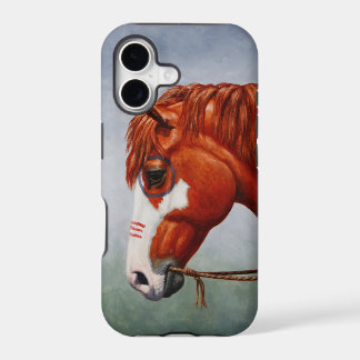 Native American Chestnut Pinto War Horse iPhone 17 Case
