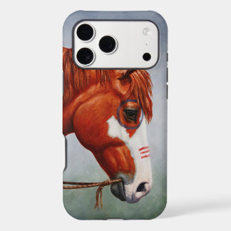 Native American Chestnut Pinto War Horse iPhone 17 Pro Max Case