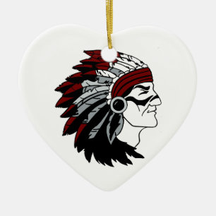 Native American Chief Ceramic Ornament