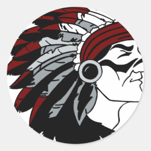 Native American Chief Classic Round Sticker