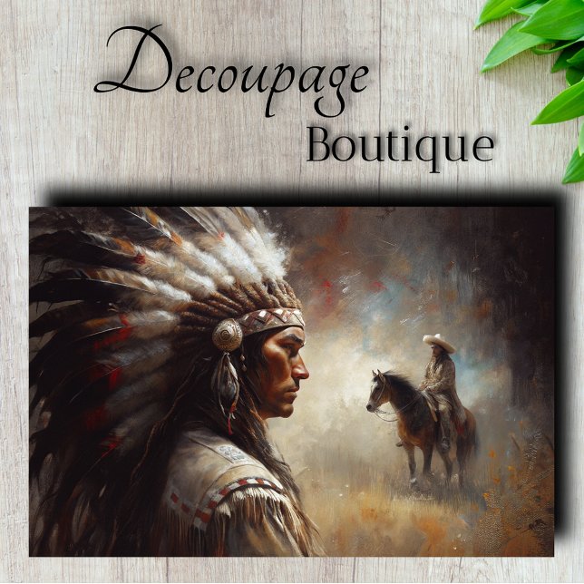 Native American Chief Decoupage Tissue Paper (Native American Chief Decoupage Tissue Paper)