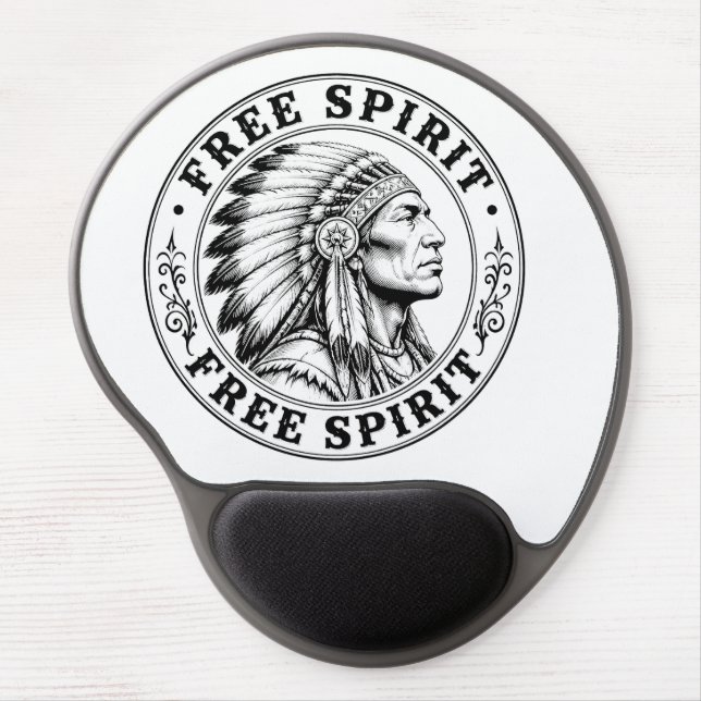 Native American chief  Gel Mouse Pad (Front)