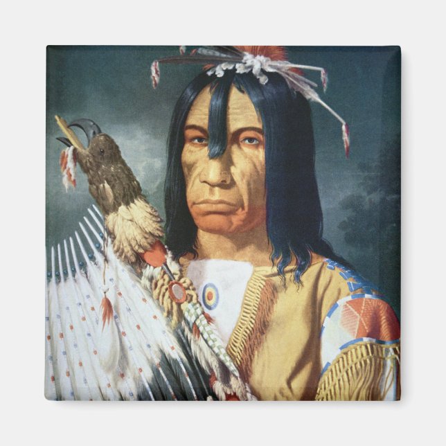 Native American Chief of the Cree people of Canada Magnet (Front)