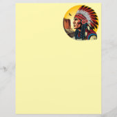 Native American Chief on wild Landscape Sunset (Front)